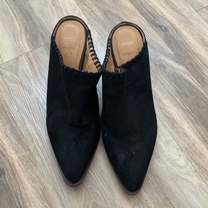 Lulu’s Lonnie Black Suede Pointed Toe Heel